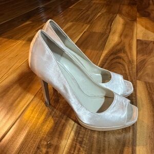 Calvin Klein Elegant Cream Peep-Toe Heels